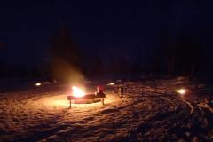Camp fire In the Arctic